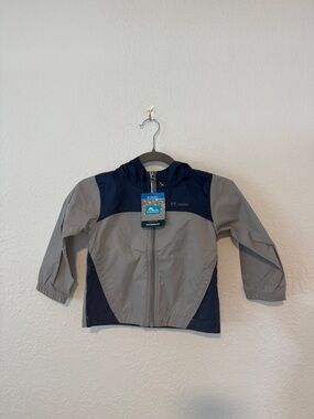 NWT Columbia toddler Gray/Navy glennaker tm jacket
